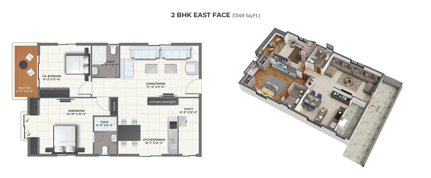 2 BHK Flats for Sale in Boduppal